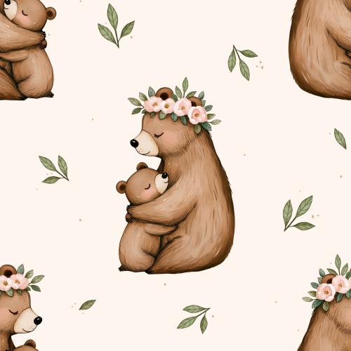 Mamabär mit Babybär - Bio Jersey / Bio French Terry - Vorbestellung!!!
